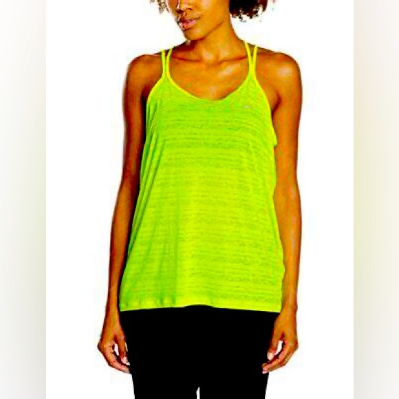Nike Tops - Nike Dri-Fit Cool Breeze Neon Yellow Strappy Tank size Small